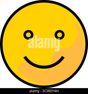 Happy Smiley Face Cartoon Ikone Stock Vektor