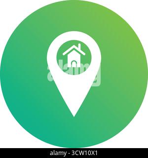 Heimatort Vektor-Symbol Design-Illustration Stock Vektor