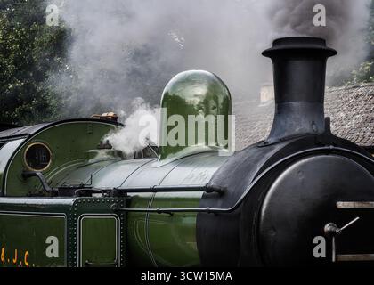Tankmotor Nr. 29, Nahaufnahme mit vollem Dampf Stockfoto