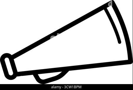 Megaphon- oder Bullhorn-Linie-Symbol Vektorillustration Stock Vektor