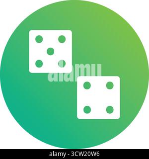 Dices Vector Icon Design Illustration Stock Vektor
