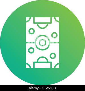 Fußballfeld Vektor Symbol Design Illustration Stock Vektor