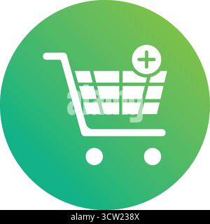 In den Warenkorb Vektorsymbol Design Illustration Stock Vektor