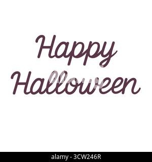 Happy Halloween Text in handgeschriebenem Stil für festliche Designprojekte Stock Vektor