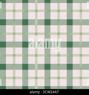 Nahtloses Karomuster Mit Schottenmuster. Traditioneller Karierter Hintergrund. Grüne klassische Farben Mode Textile Design. Stock Vektor