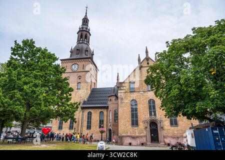 Kathedrale von Oslo am Karl Johans Gate im Zentrum von Oslo, Norwegen, Nordeuropa Stockfoto