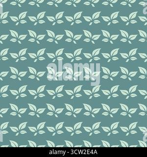 Hintergrundvektor mit nahtlosem Blattmuster Stock Vektor