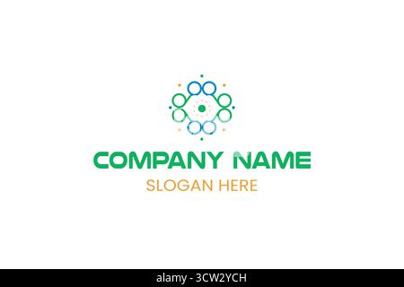 Design des Firmenlogos – Design des E-Commerce-Logos – sauberes und professionelles Logo-Design des Online-Shops Stock Vektor