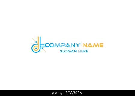 Design des Firmenlogos – Design des E-Commerce-Logos – sauberes und professionelles Logo-Design des Online-Shops Stock Vektor