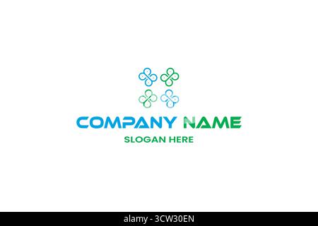 Design des Firmenlogos – Design des E-Commerce-Logos – sauberes und professionelles Logo-Design des Online-Shops Stock Vektor