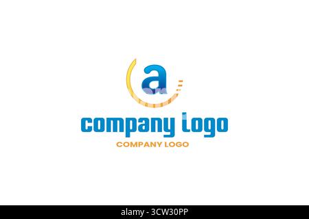 Modernes Logo-Design mit Buchstaben – stilvolles Logo mit Buchstaben und Buchstaben Stock Vektor