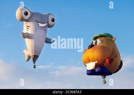 Albuquerque, USA. Oktober 2025 das Special Shapes Rodeo findet beim 53. Albuquerque Balloon Festival in Albuquerque, USA statt. Quelle: Mark Passmore/ Alamy Live News Stockfoto