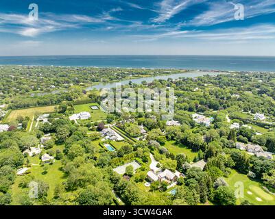 Luftaufnahme von southampton, ny Stockfoto