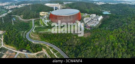 Shenzhen Longgang Pingdi Tiefenenergie Umweltschutz Longgang Energy Ecological Park Luftfotografie Stockfoto