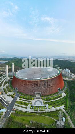 Shenzhen Longgang Pingdi Tiefenenergie Umweltschutz Longgang Energy Ecological Park Luftfotografie Stockfoto
