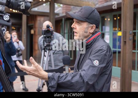 Mill Valley, USA. Oktober 2025. Lars Ulrich Mitgründer der Band Metallica nahm am 48 9. Oktober 2025 im Mill Valley Film Festival im Outdoor Art Club an der West Coast Premiere des Dokumentarfilms „Metallica Saved My Life“ teil. Foto: Picture Happy/imageSPACE für CAFILM Credit: Imagespace/Alamy Live News Stockfoto