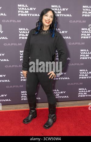 Mill Valley, USA. Oktober 2025. Nikki Blakk, DJ bei 107,7 The Bone, nahm am 09. Oktober 2025 an der West Coast Premiere des Dokumentarfilms „Metallica Saved My Life“ während des 48. Mill Valley Film Festivals im Outdoor Art Club in Mill Valley, Kalifornien, teil. Foto: Picture Happy/imageSPACE für CAFILM/SIPA USA Credit: SIPA USA/Alamy Live News Stockfoto