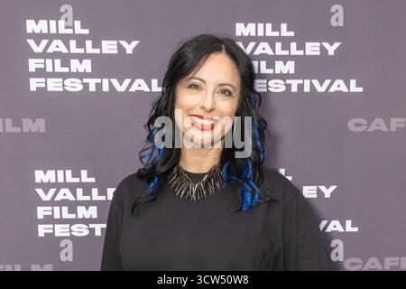 Mill Valley, USA. Oktober 2025. Nikki Blakk, DJ bei 107,7 The Bone, nahm am 09. Oktober 2025 an der West Coast Premiere des Dokumentarfilms „Metallica Saved My Life“ während des 48. Mill Valley Film Festivals im Outdoor Art Club in Mill Valley, Kalifornien, teil. Foto: Picture Happy/imageSPACE für CAFILM/SIPA USA Credit: SIPA USA/Alamy Live News Stockfoto