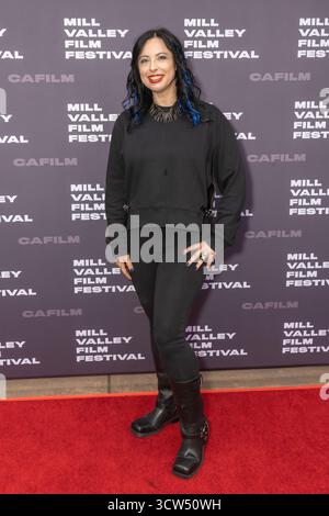 Mill Valley, USA. Oktober 2025. Nikki Blakk, DJ bei 107,7 The Bone, nahm am 09. Oktober 2025 an der West Coast Premiere des Dokumentarfilms „Metallica Saved My Life“ während des 48. Mill Valley Film Festivals im Outdoor Art Club in Mill Valley, Kalifornien, teil. Foto: Picture Happy/imageSPACE für CAFILM/SIPA USA Credit: SIPA USA/Alamy Live News Stockfoto