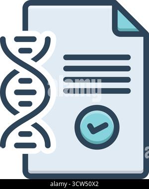 Symbol für dna-Test, Test Stock Vektor
