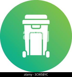 Papierkorb Vektorsymbol Konstruktionsabbildung Stock Vektor