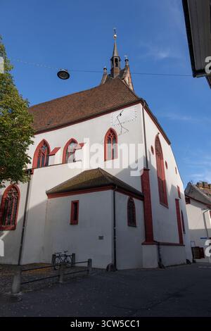 Peterskirche in Basel, Schweiz. Stockfoto