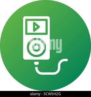 Musik-Player Vektor-Symbol Design-Illustration Stock Vektor