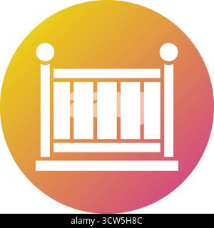 Baby Krippe Vektor Icon Design Illustration Stock Vektor
