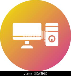 Pc-Vektor-Symbol Design-Illustration Stock Vektor