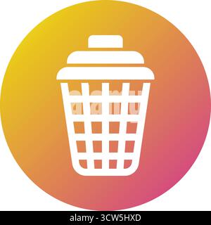 Wäschekorb Vektor Icon Design Illustration Stock Vektor