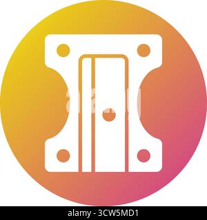 Bleistiftspitzer Vektor Symbol Design Illustration Stock Vektor