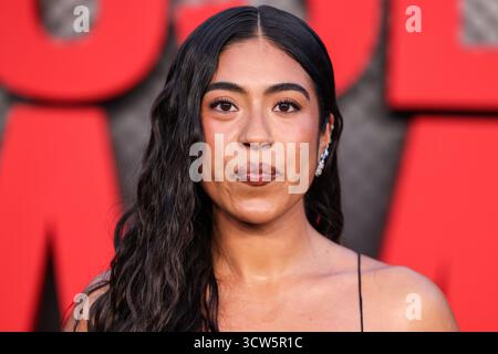 Hollywood, Usa. Oktober 2025. HOLLYWOOD, LOS ANGELES, KALIFORNIEN, USA - 9. OKTOBER: Aminah Nieves kommt bei der Los Angeles Special Screening von Netflix's A House of Dynamite am 9. Oktober 2025 im Egyptian Theatre Hollywood in Hollywood, Los Angeles, Kalifornien, USA. (Foto: Xavier Collin/Image Press Agency) Credit: Image Press Agency/Alamy Live News Stockfoto