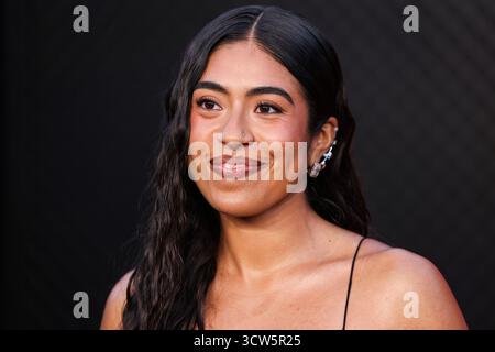 Hollywood, Usa. Oktober 2025. HOLLYWOOD, LOS ANGELES, KALIFORNIEN, USA - 9. OKTOBER: Aminah Nieves kommt bei der Los Angeles Special Screening von Netflix's A House of Dynamite am 9. Oktober 2025 im Egyptian Theatre Hollywood in Hollywood, Los Angeles, Kalifornien, USA. (Foto: Xavier Collin/Image Press Agency) Credit: Image Press Agency/Alamy Live News Stockfoto