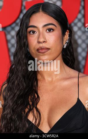 Hollywood, Usa. Oktober 2025. HOLLYWOOD, LOS ANGELES, KALIFORNIEN, USA - 9. OKTOBER: Aminah Nieves kommt bei der Los Angeles Special Screening von Netflix's A House of Dynamite am 9. Oktober 2025 im Egyptian Theatre Hollywood in Hollywood, Los Angeles, Kalifornien, USA. (Foto: Xavier Collin/Image Press Agency) Credit: Image Press Agency/Alamy Live News Stockfoto