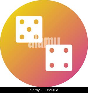 Dices Vector Icon Design Illustration Stock Vektor
