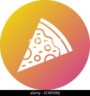 Pizza Slice Vektor Icon Design Illustration Stock Vektor
