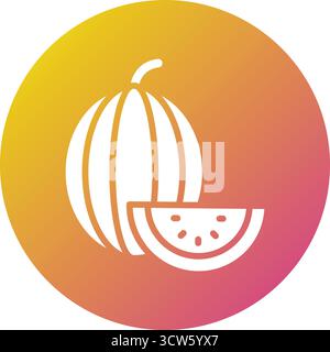 Wassermelone Vektor Symbol Design Illustration Stock Vektor