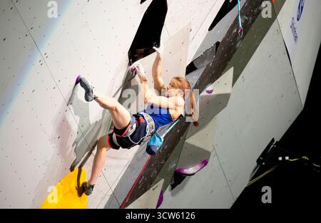 Seoul, Südkorea. September 2025. Erin McNeice (GBR), 26. September 2025 - Sport Climbing : Damen Lead Final während der IFSC Klettern Weltmeisterschaft Seoul 2025 im KSPO Dome im Olympic Park in Seoul, Südkorea. Quelle: Lee Jae-won/AFLO/Alamy Live News Stockfoto