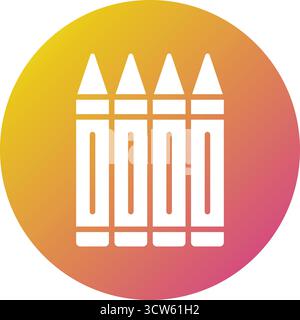 Buntstifte Vektor-Symbol Design Illustration Stock Vektor