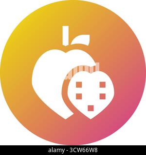 Pudding Apfel Vektor-Symbol Design Illustration Stock Vektor