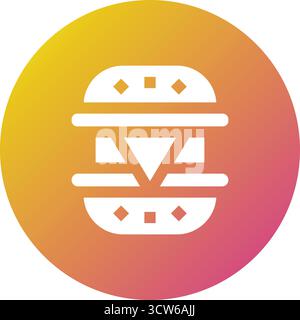 Cheese Burger Vector Icon Design Illustration Stock Vektor