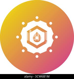 Benzol-Vektor-Symbol Entwurfsillustration Stock Vektor
