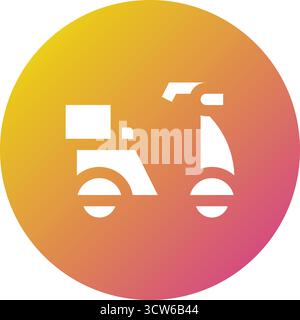 Lieferung Fahrrad Vektor Symbol Design Illustration Stock Vektor