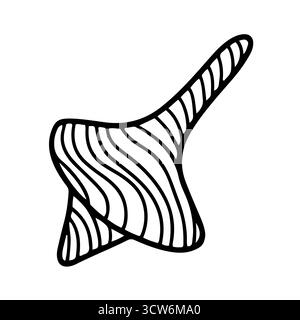 Hölzerne Drehplatte für Kinder Vektorskizze Stock Vektor