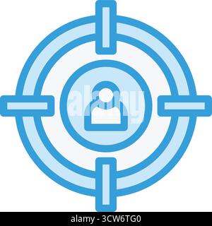 Zielpublikum Vektor-Symbol Design-Illustration Stock Vektor