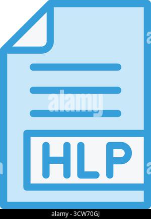 HLP-Vektorsymbol Konstruktionsabbildung Stock Vektor
