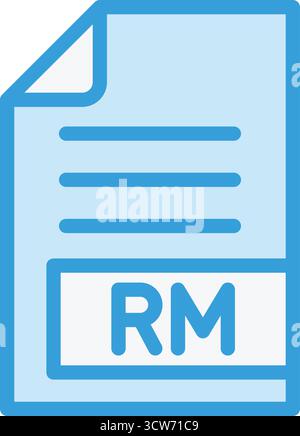 RM-Vektorsymbol – Konstruktionsabbildung Stock Vektor
