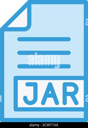 Illustration zum Design des JAR-Vektorsymbols Stock Vektor