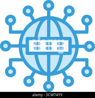 Darstellung Des Symbols Domänen-Vektor-Design Stock Vektor