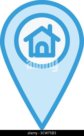 Heimatort Vektor-Symbol Design-Illustration Stock Vektor